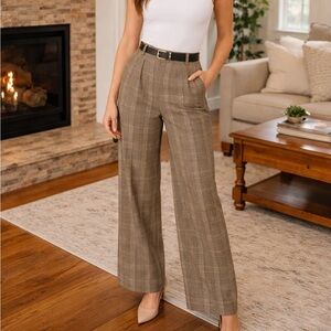 Banana Republic Brown Plaid Dress Trousers